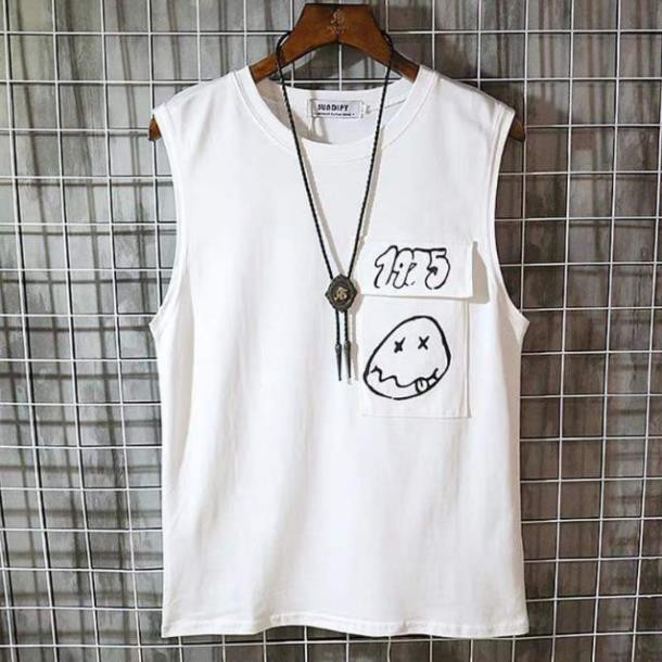 Áo thun ba lỗ nam đẹp in 1975 trên nắp túi, áo tanktop thun cotton co dãn 4 chiều sang xịn mịn ulzzang | BigBuy360 - bigbuy360.vn