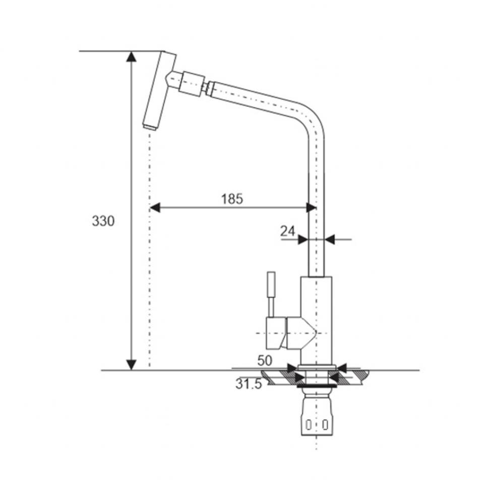 VÒI RỬA BÁT NÓNG LẠNH GẮN CHẬU CAO CẤP tmc2054zt