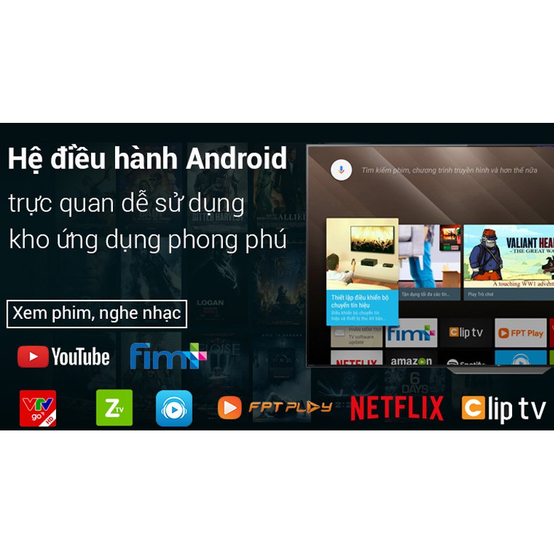 Android Tivi OLED Sony 4K 65 inch KD-65A8F Mới 2018