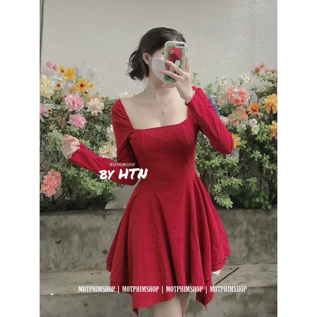 AME DRESS, ĐẦM TAY DÀI DÁNG XÒE
