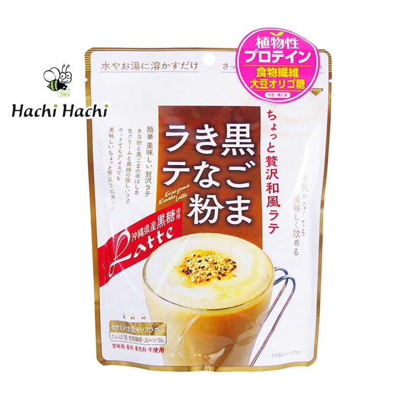 BỘT ĐẬU NÀNH MÈ ĐEN AJIGEN PHA LATTE 220G - Hachi Hachi Japan Shop