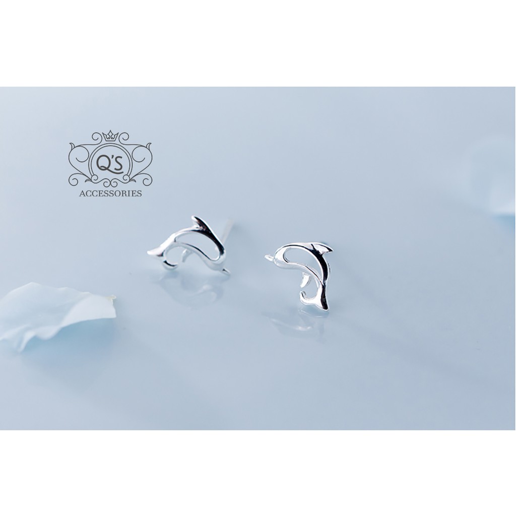 Khuyên tai bạc 925 ngôi sao xoắn chốt bông nữ bi vặn S925 STAR QA SILVER Earrings EA221211