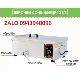 bếp chiên nhúng công nghiệp dùng điện 12 lít -bảo hành 1 năm