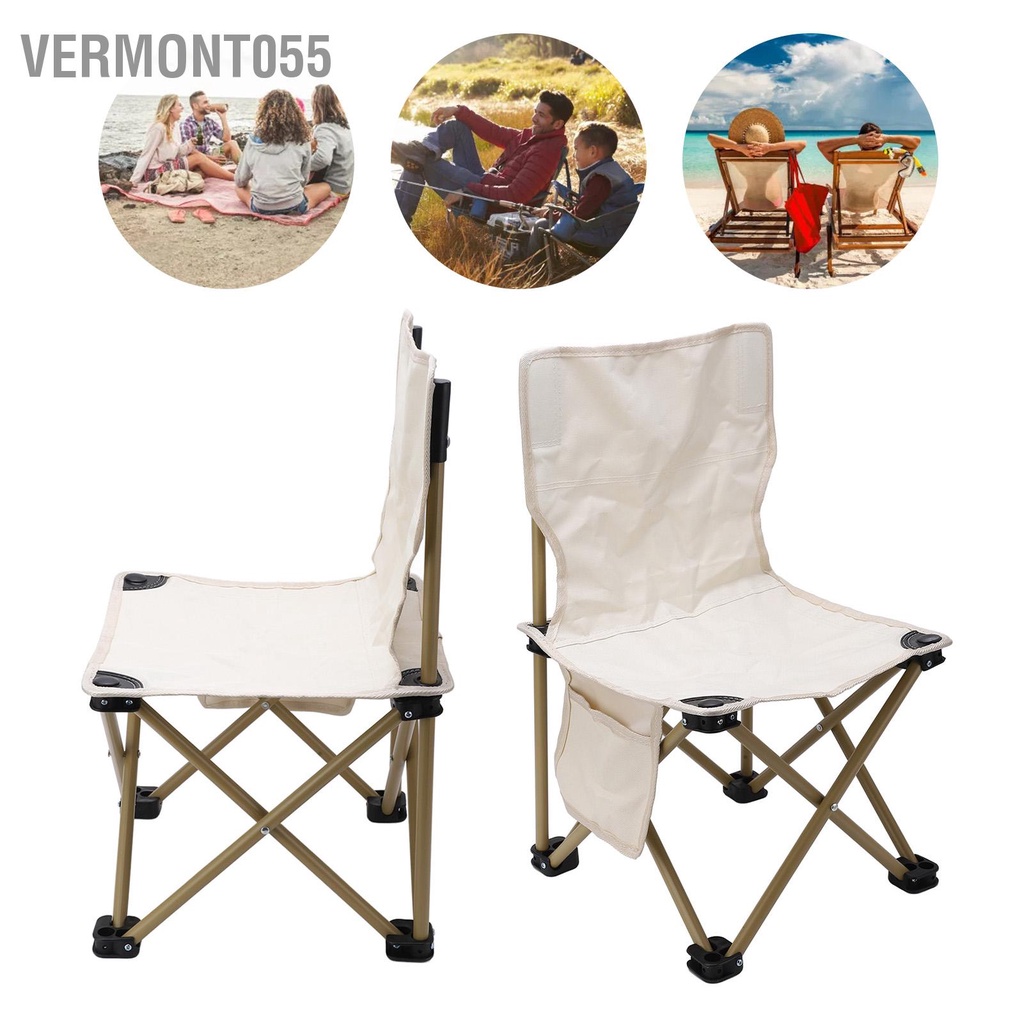 Có thể bán buôn Ghế cắm trại Gấp Chống gỉ trượt di động ngoài trời không thấm nước cho Bãi biển câu cá Vermont055 Hàng giao ngay