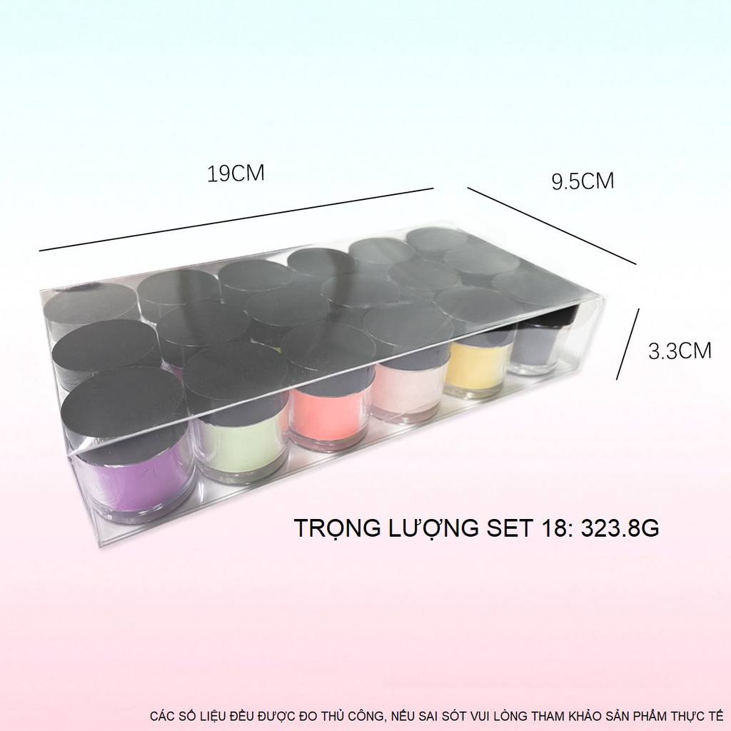 Set 24 Màu Bột Đắp Móng Cao Cấp & Bột Làm Hoa