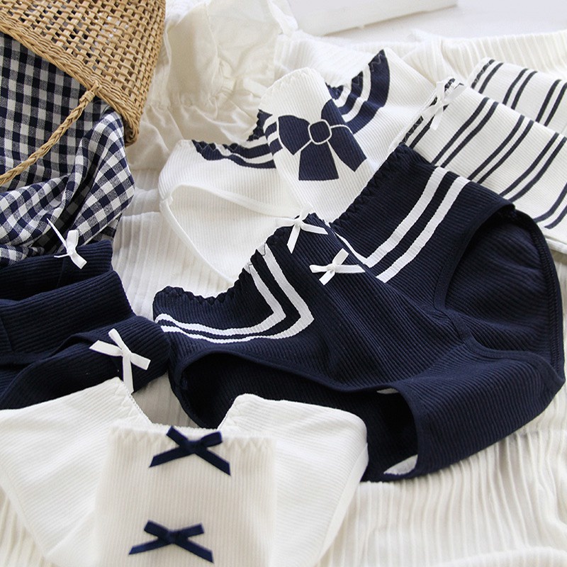 Quần Lót Nữ Cotton Thủy Thủ  Ngang Eo Thời Trang Hàng Loại Đẹp ( Q510 )