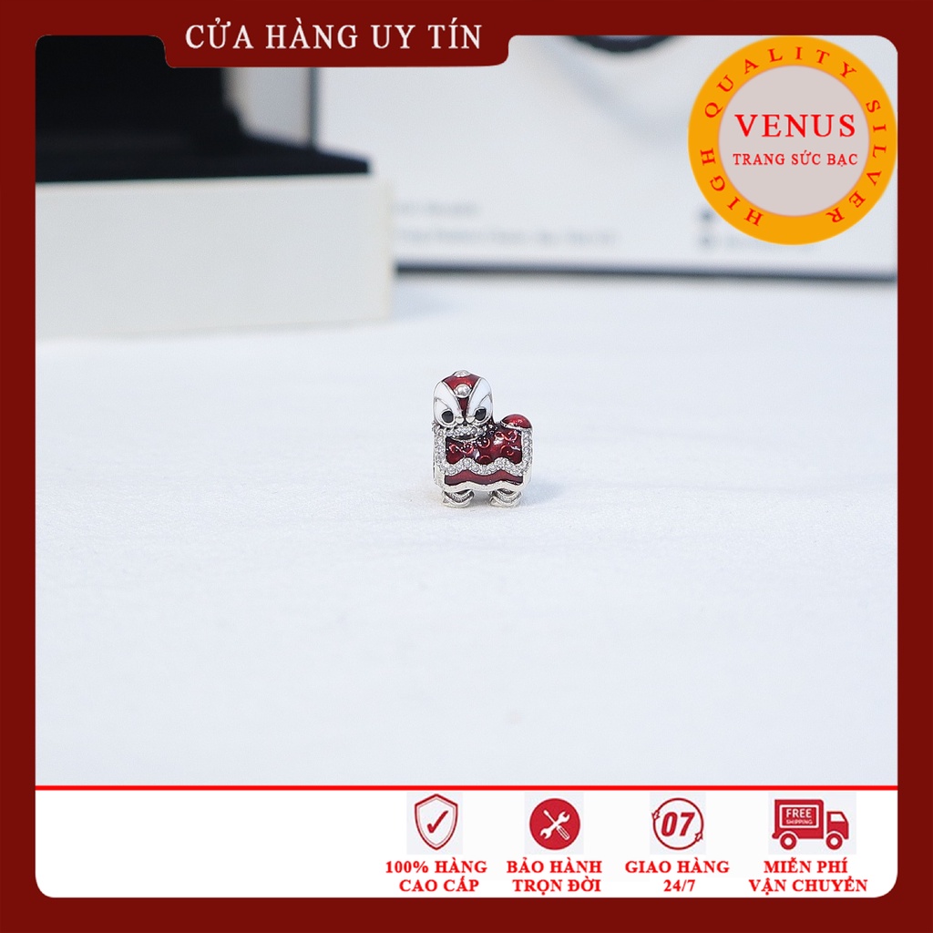 Charm lân đỏ- Bạc 925 cao cấp- Trang sức bạc Venus