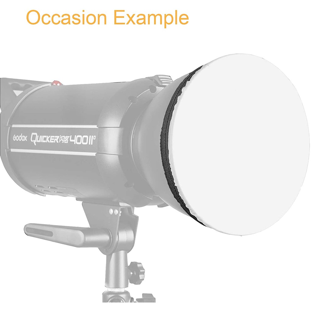 Set 2 tấm vải mềm khuếch tán ánh sáng SELENS màu trắng 7 "/ 180mm chuyên dụng cho đèn flash studio chụp ảnh