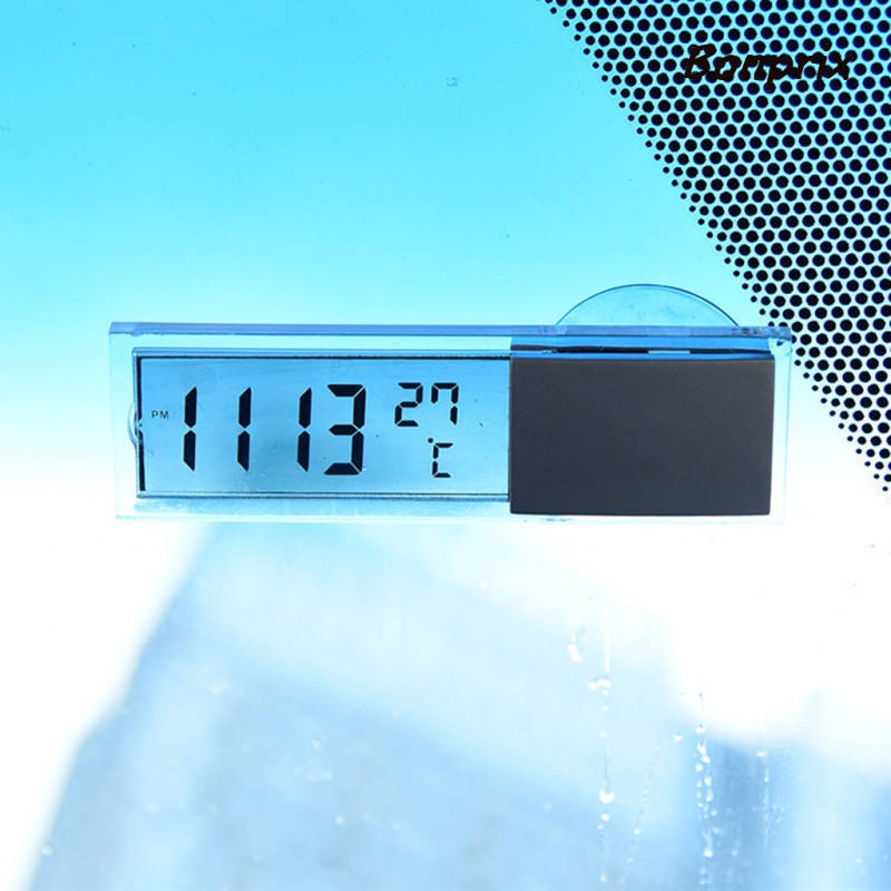 Nhiệt Kế Kỹ Thuật Số LCD Hiển Thị Thời Gian Có Giác Hút Gắn Kính Chắn Gió Xe Hơi Chất Lượng Cao