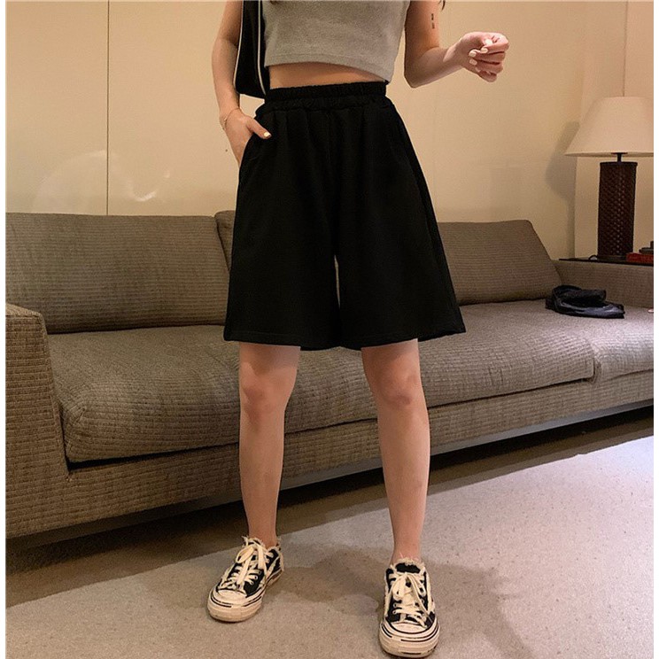 Quần shorts lửng thun nữ mẫu basic dễ mặc