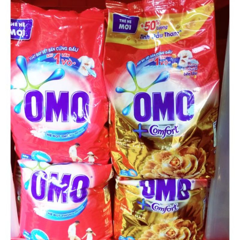 bột giặt omo đỏ 800g và 720g comfort