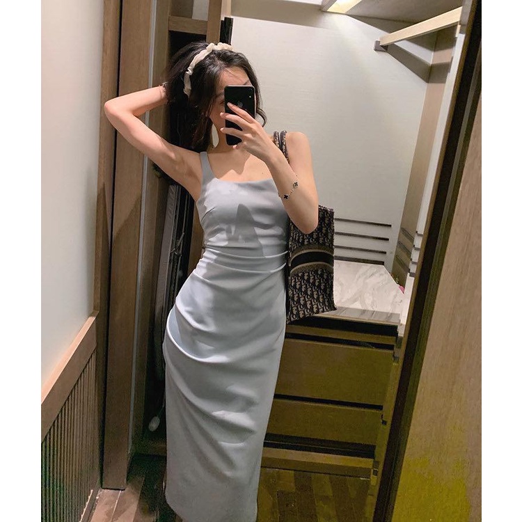 Váy Hai Dây Tanktop Ba lỗ Eclipse Clothing Chất Umi Co Giãn Xếp Li Eo Tôn Dáng & Quyến Rũ