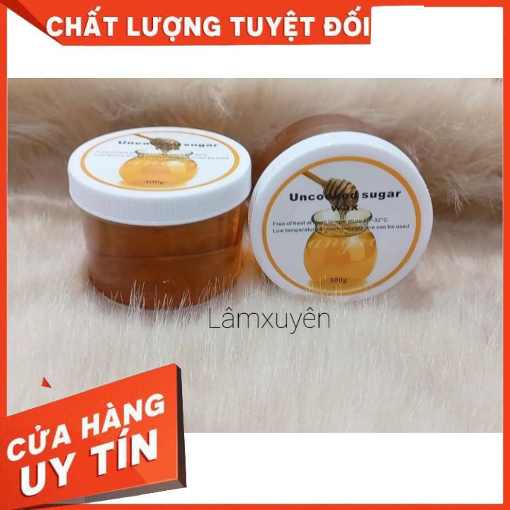 WAX lông lạnh Mật Ong Nha đam UNCOOKED SUGAR 300G  FREESHIP  tẩy sạch lông giúp da trắng sáng mềm mịn hiệu quả tức thì