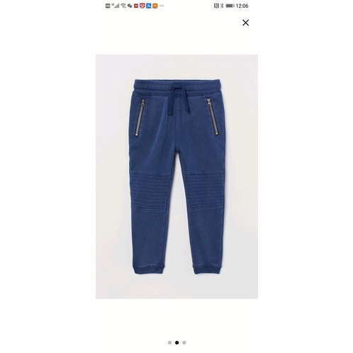 Quần nỉ jogger hm màu xanh cbo bé trai