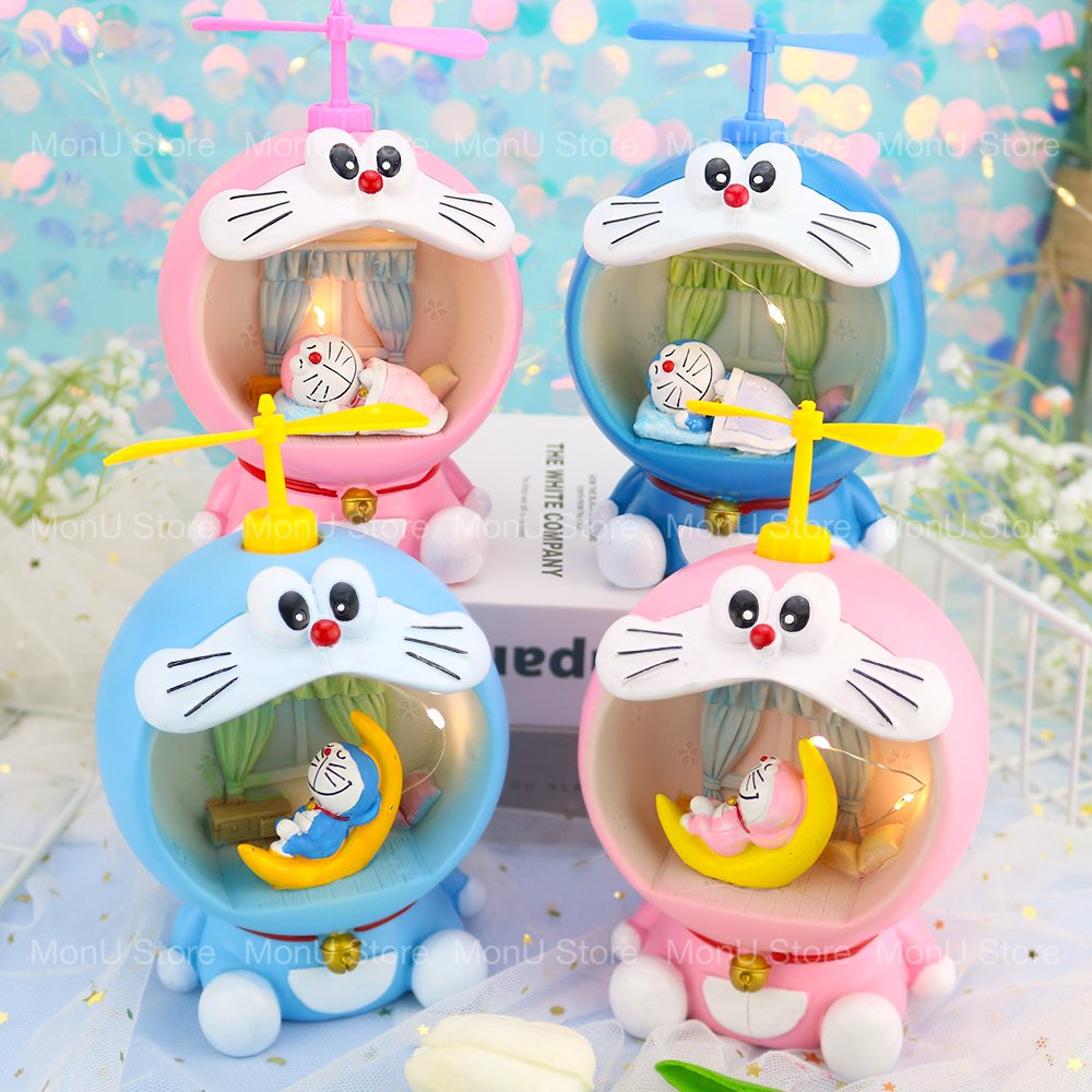 Đèn ngủ mô hình 3D DORAEMON DOREMON kiêm ống tiết kiệm dễ thương cute