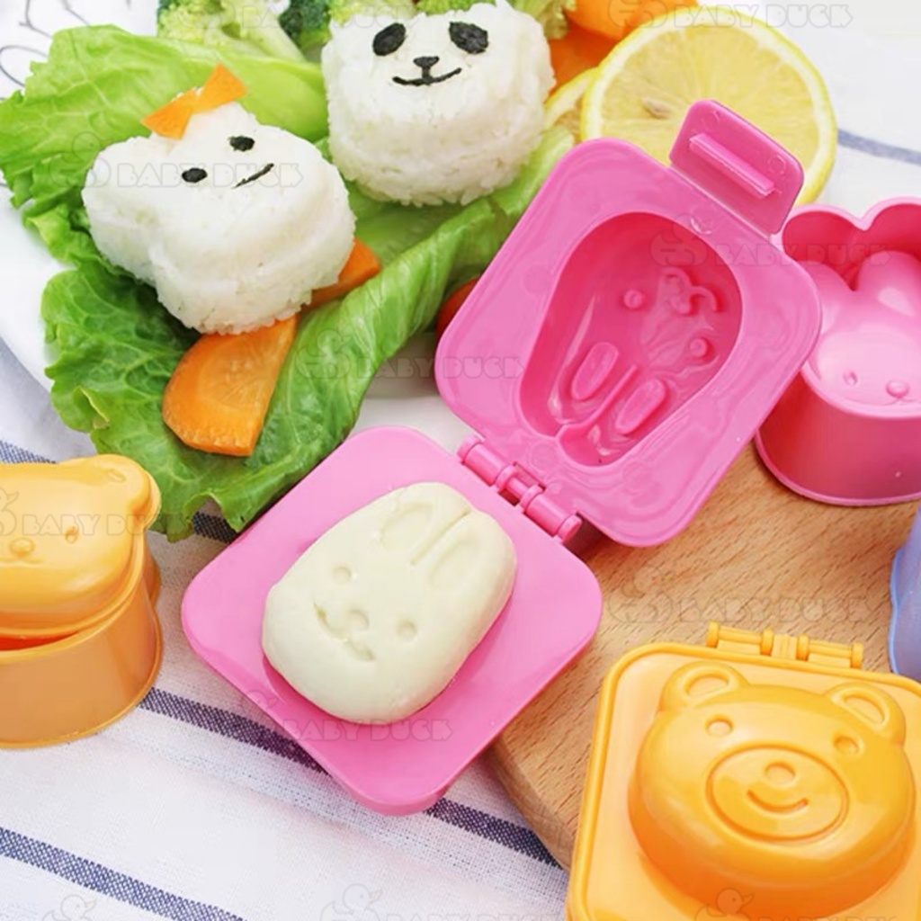 Khuôn Tạo Hình Cơm Bento Cho Bé, Khuôn Làm Trứng Bánh Đậu Hũ Non Ăn Dặm Cho Bé