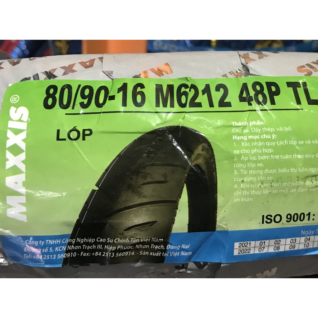 Vỏ Maxxis 70-80-90/90/16 3D/6211/6212 Bánh Trước/Sau Nouvo và Bánh Trước SH Mode Đầu - Không Ruột