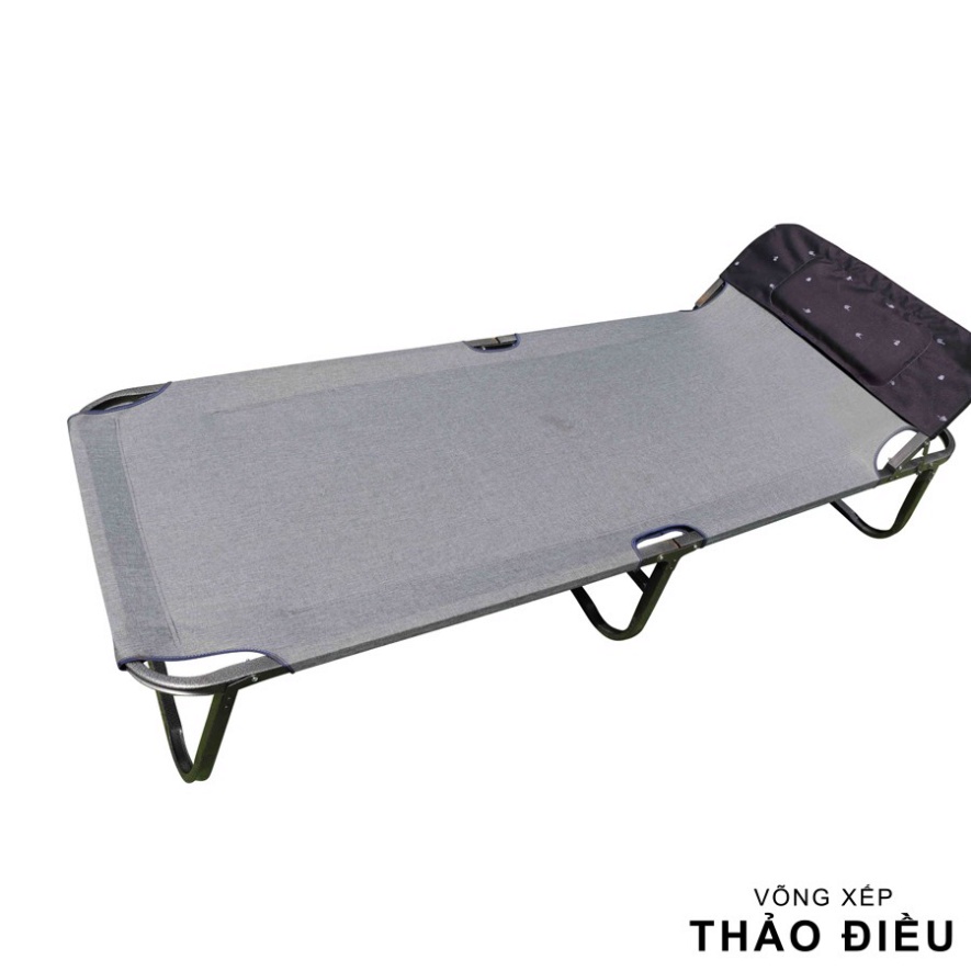 Giường xếp vải bố khung sơn tĩnh điện 77CM_Võng Xếp Thảo Điều