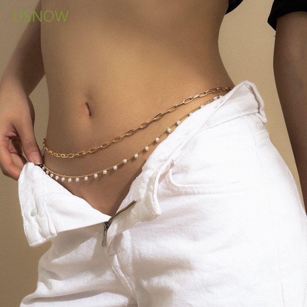 Thắt lưng dạng sợi xích đơn giản nhiều kiểu tùy chọn phong cách hip hop thời trang cho nữ