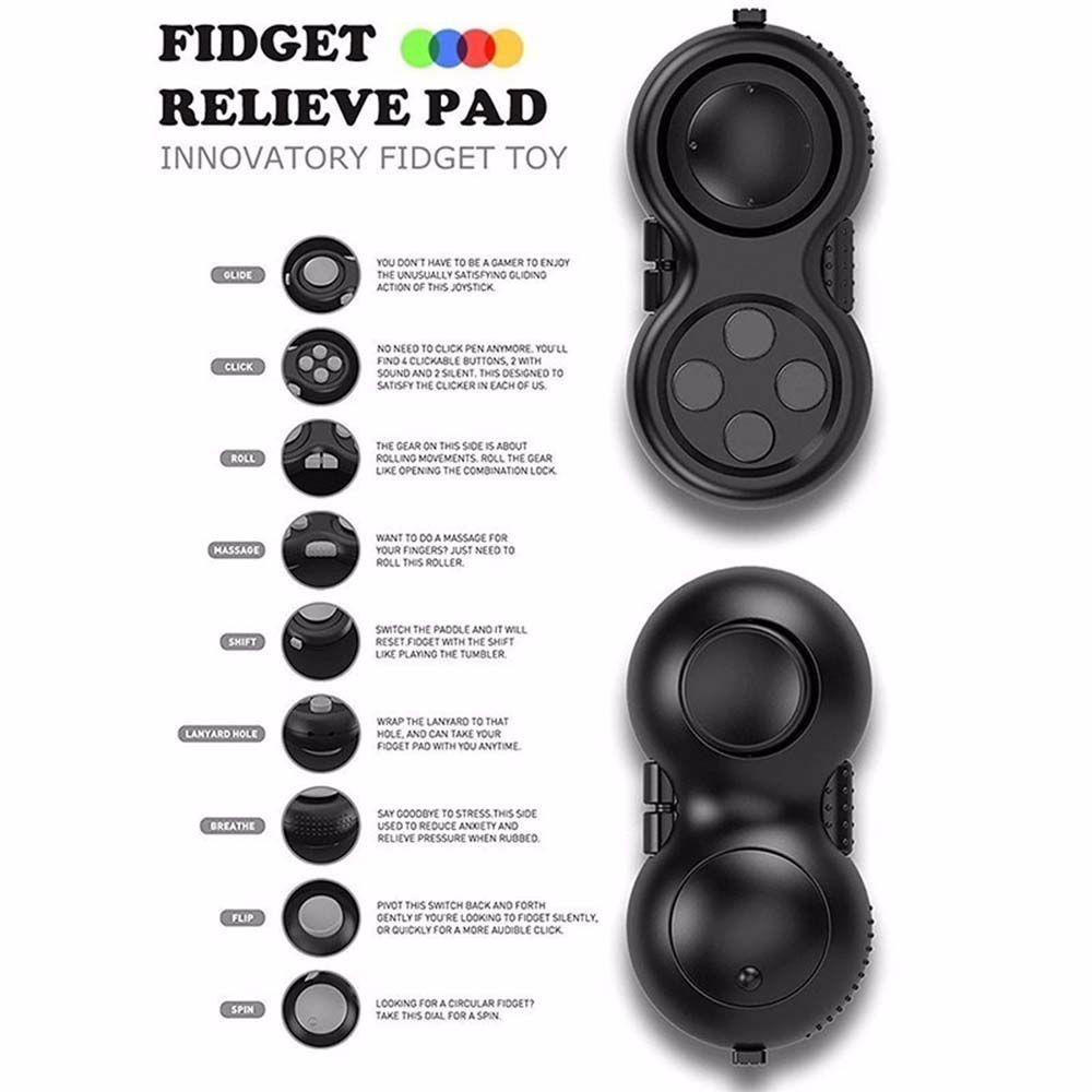 LILYES Controller Gamepad Decompression Toy Hands Anxiety The Stress Relieve Figet Toys Children Adults Toy Handle Fidget Pad Gamepad Toy Relaxing The Tight Fingers Keychain Fidget Toy Reduce Anxiety Gamepad Is Used To Relieve/Multicolor