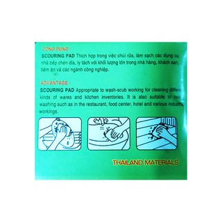 Miếng Cước Rửa Chén Xanh Bảo Trân A4 (10 miếng)
