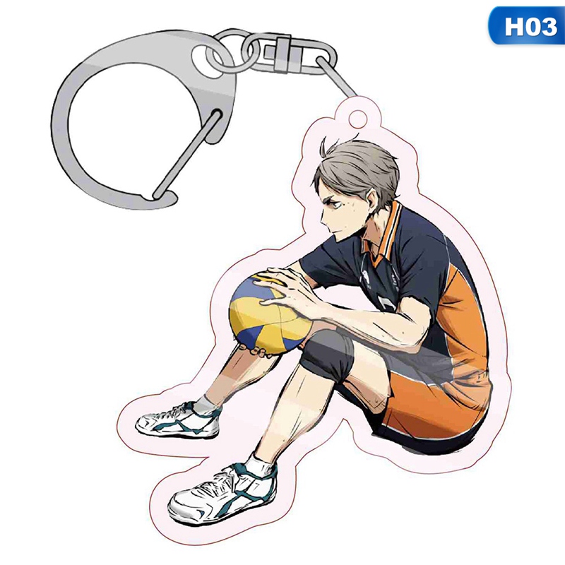 flowersqueen Móc Khóa Kim Loại Hình Nhân Vật Hoạt Hình Haikyuu