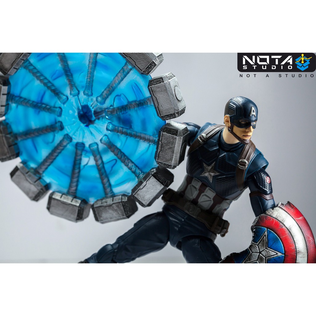 Mô Hình phụ kiện khiên vỡ và búa Thor dành cho Captain American  END GAME - Mavel Legent và SHF của - NOTA Studio -