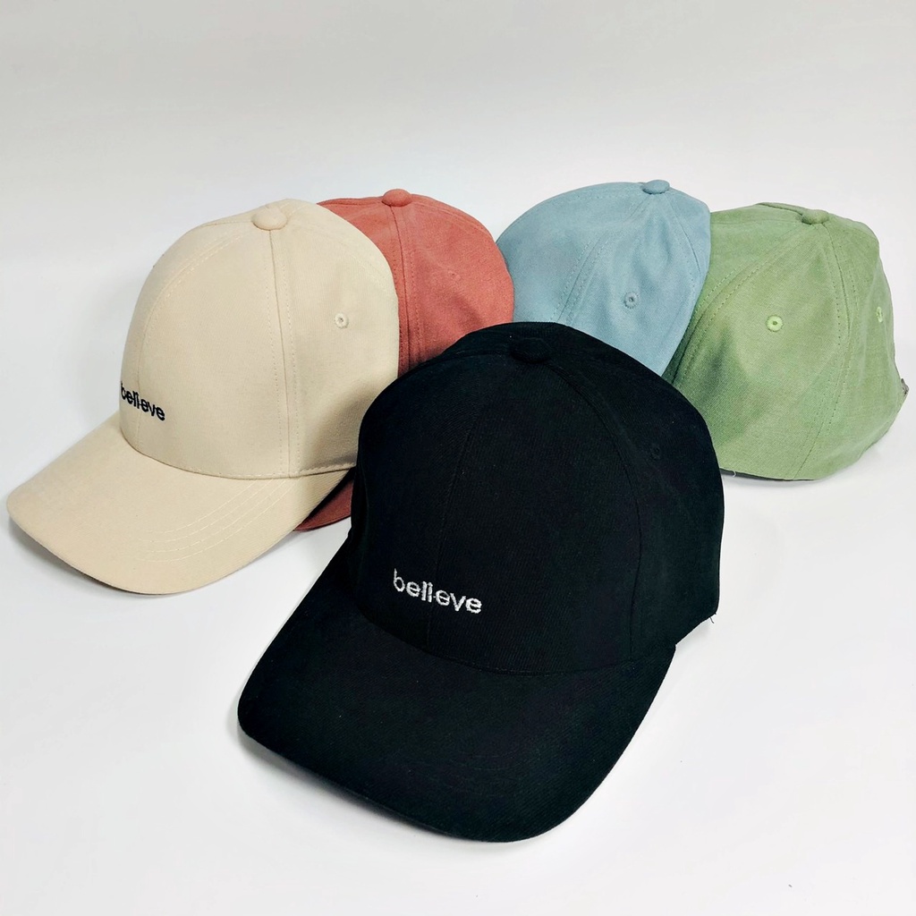 Mũ lưỡi trai - nón kết nhung thêu Believe dành cho nam nữ thời trang unisex mẫu mới nhất