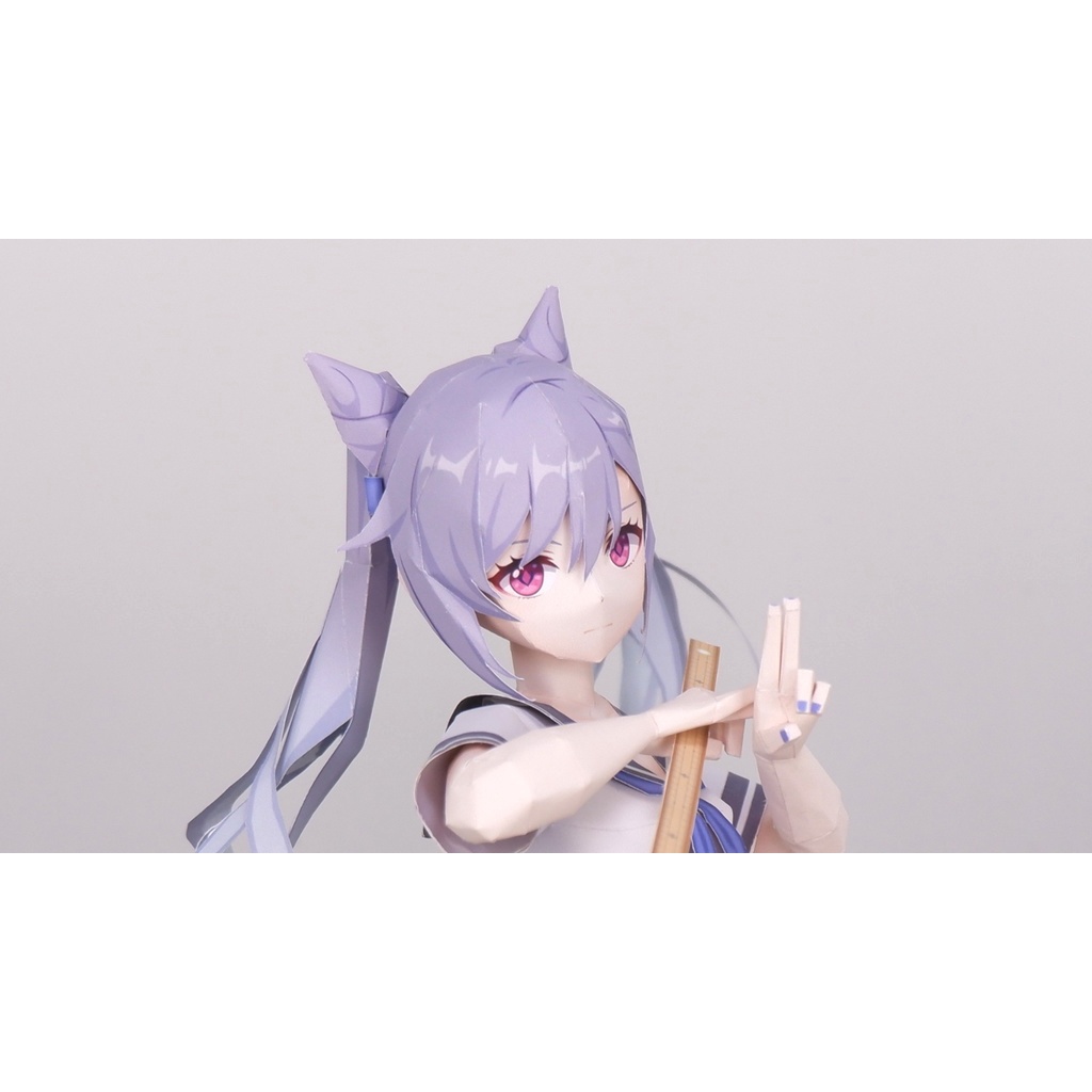 mô hình giấy kequing học sinh genshin impact papercraft DIY