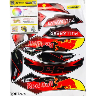 Bộ Decal tem dán mũ bảo hiểm fullface