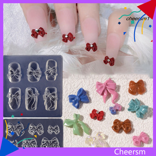 Khuôn làm móng tay hình nơ xinh xắn dễ sử dụng