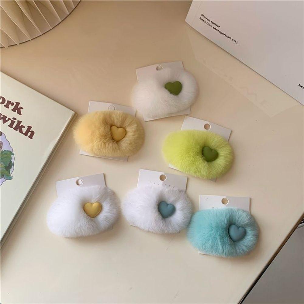 Kẹp Tóc Lông Thỏ Rex Nhiều Màu Sắc Dễ Thương