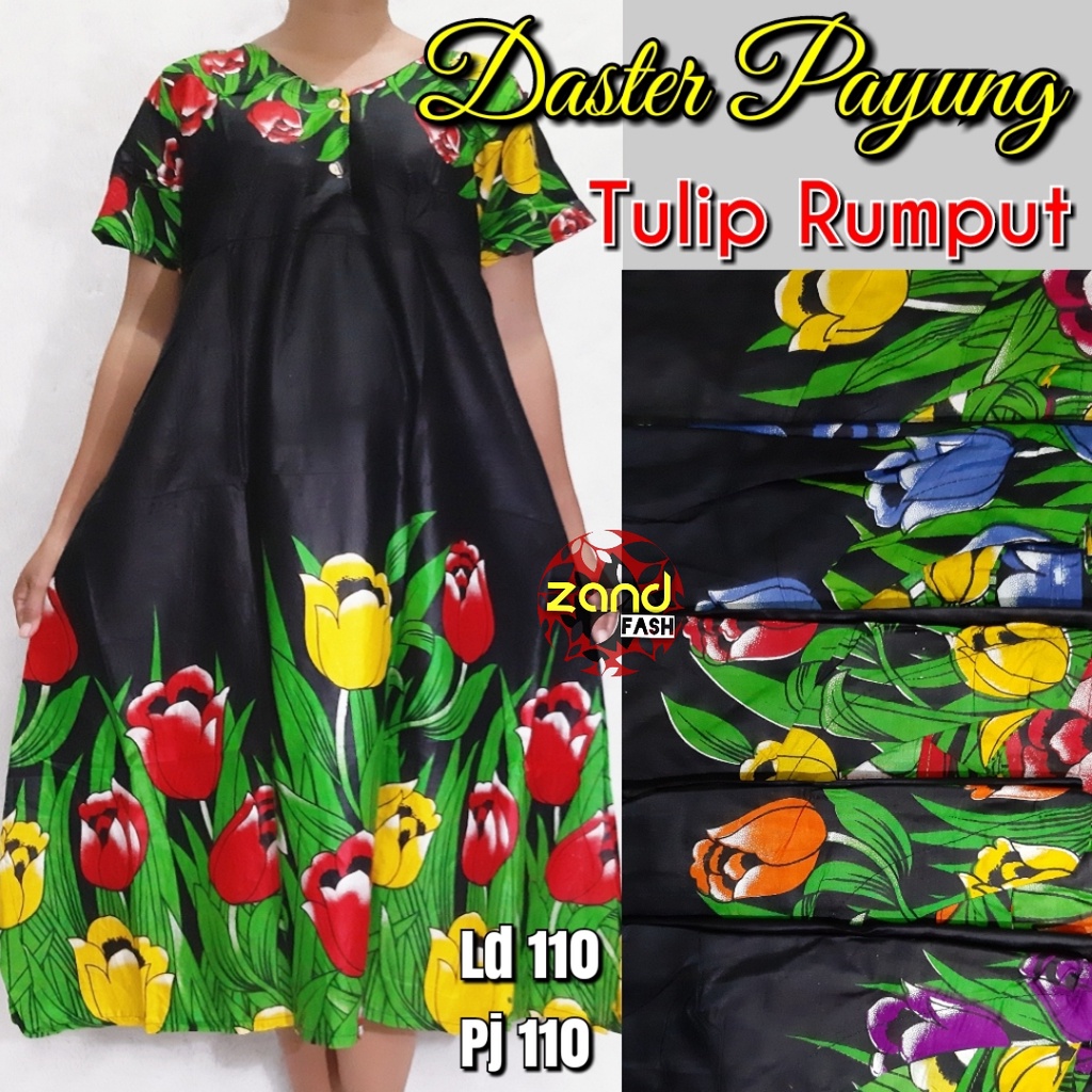 Đầm xòe họa tiết hoa Tulip thời trang cho nữ