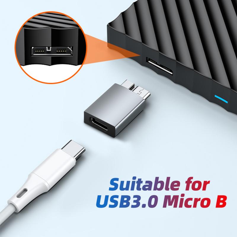 Đầu chuyển đổi HDOORLINK từ USB C sang Micro B USB3.0 Type C dành cho ổ cứng SSD HDD