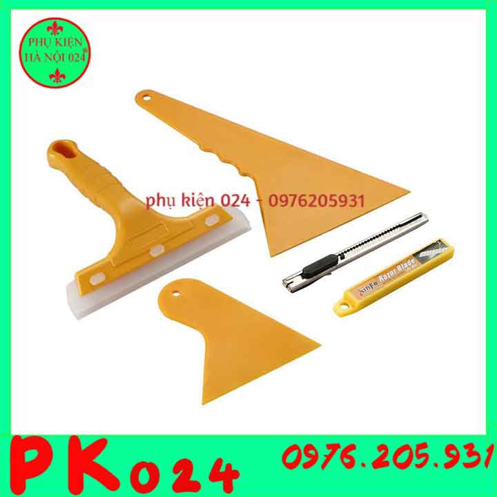 Bộ Dụng Cụ Hỗ Trợ Dán Phim Cách Nhiệt, Đề Can, Decal Kính Xe Ô Tô , Xe Máy 5 Chi Tiết