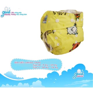 Bỉm, tã vải goodmama siêu chống tràn size L cho bé 10 đên 20kg