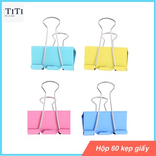Hộp 60 kẹp giấy nhiều màu