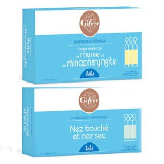[Sỉ_lẻ] Nước muối kháng viêm Gifrer Pháp - Mix xanh + vàng