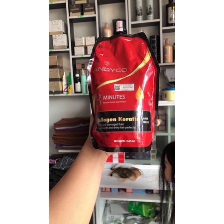 Hấp Tóc ANDYCO Collagen & Keratin  - Mặt Nạ Dưỡng Tóc Andyco  Mềm Mượt 500m