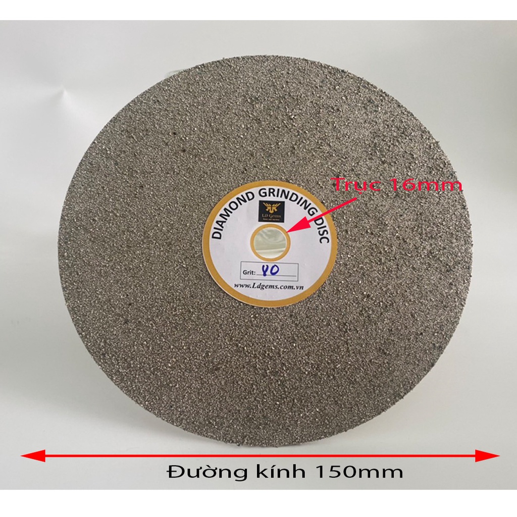 ĐÁ MÀI KIM CƯƠNG 150MM (TRỤC 16MM) CHUYÊN DỤNG ĐÁNH BÓNG NGỌC BÍCH, ĐÁ QUÝ, CẨM THẠCH