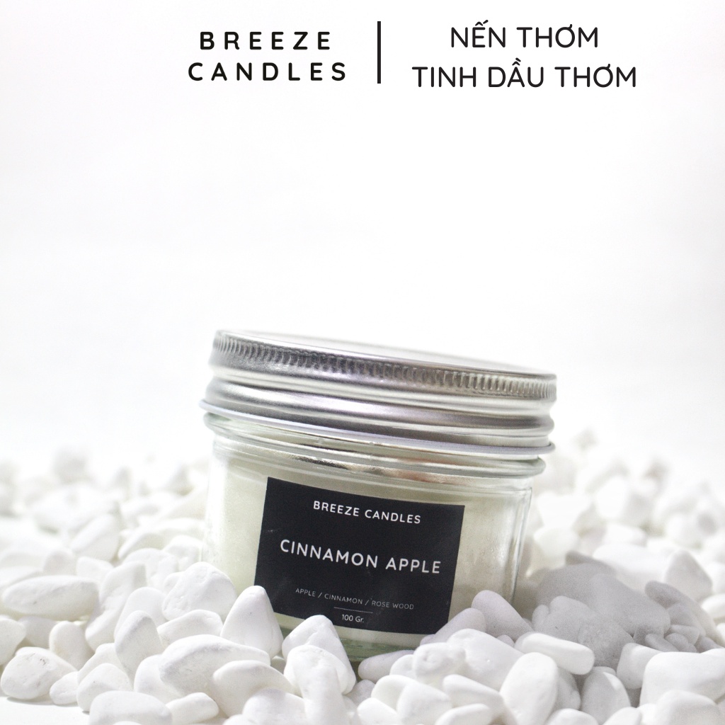 Nến thơm thiên nhiên hương ngọt ấm của táo, quế và gỗ hồng - CINNAMON APPLE - 100gr