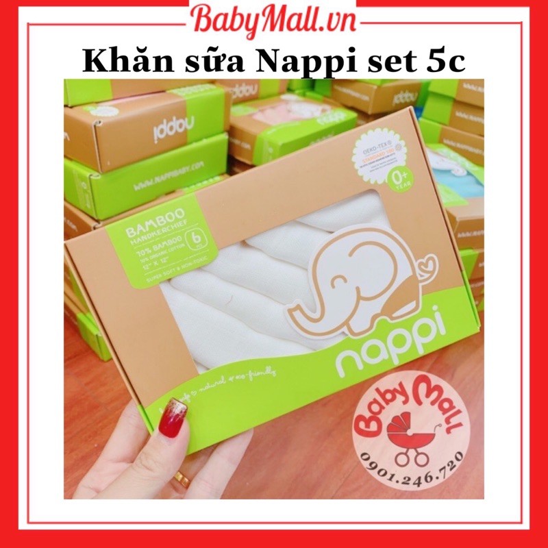 Khăn sữa Nappi set 6c