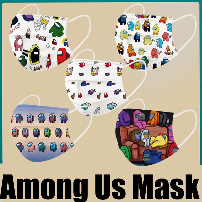 Bộ 50 Khẩu Trang 3 Lớp Dùng Một Lần Chống Bụi In Họa Tiết Dành Cho Người Lớn Và Trẻ Em