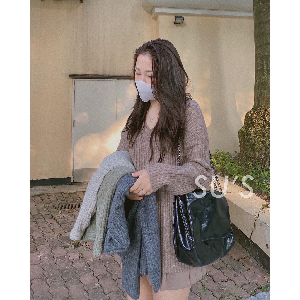 Áo len trơn cổ tim A2014 SUSTORE | BigBuy360 - bigbuy360.vn