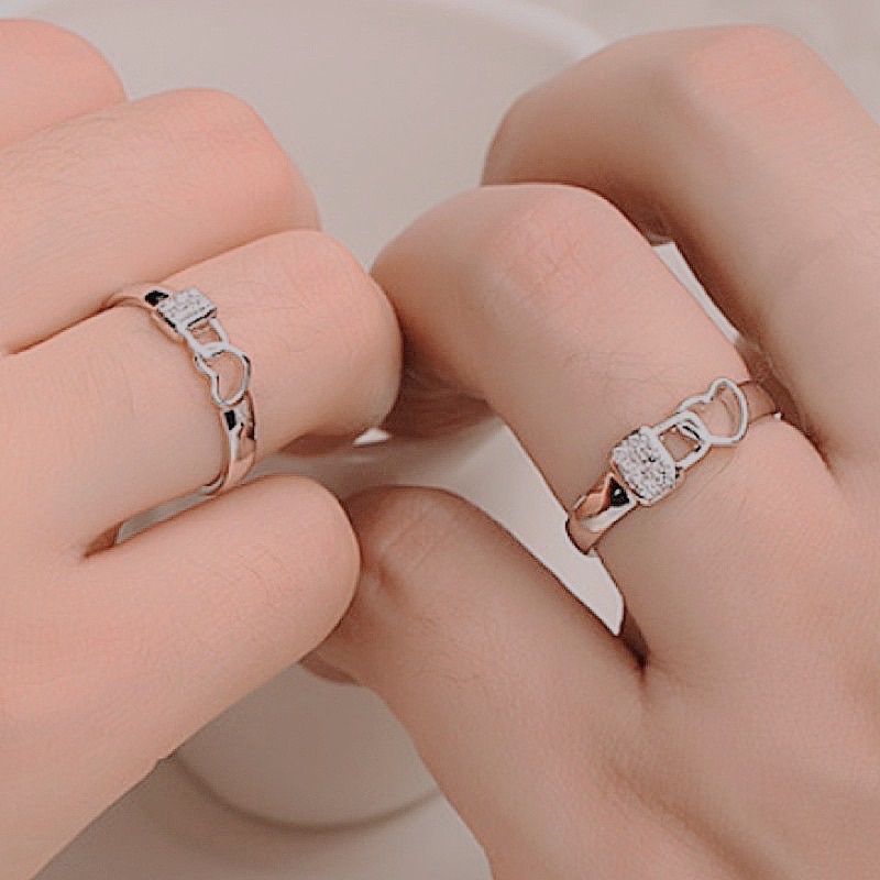 Nhẫn Cặp nhẫn đôi bạc tình yêu nam nữ khắc tên theo yêu cầu NC09  - Cam kết chuẩn bạc