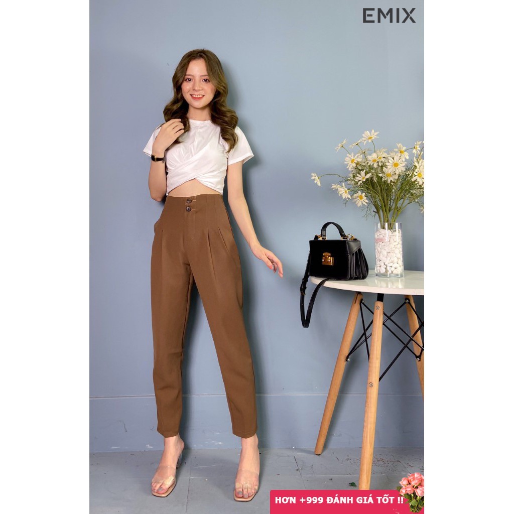 Quần baggy xếp ly cạp cao EMIX | BigBuy360 - bigbuy360.vn