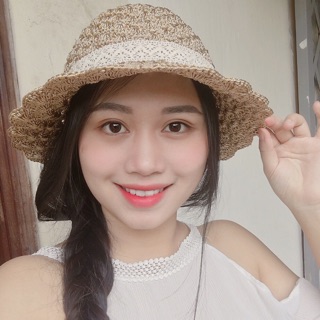Mũ rộng vành nữ bằng sợi thô