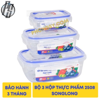 Bộ 3 hộp nhựa đựng thực phẩm 2508 Songlong