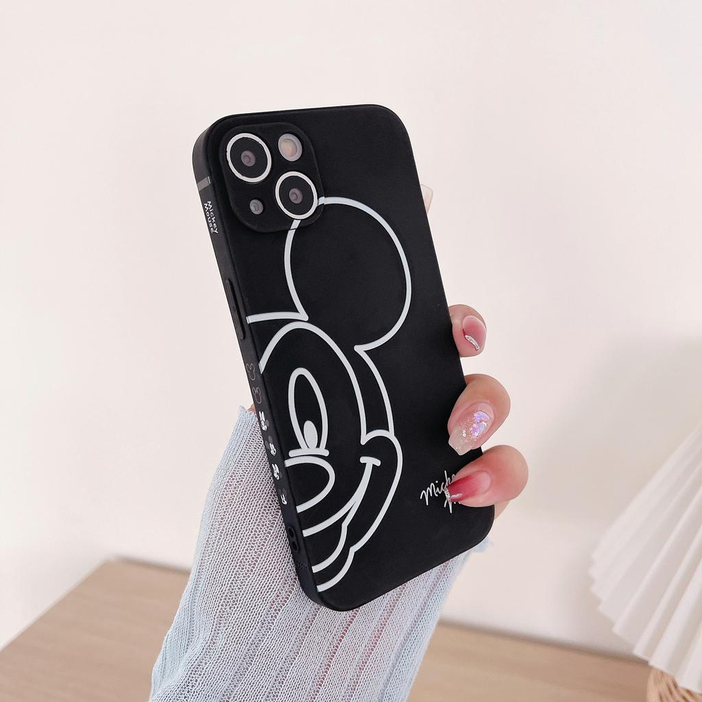 Ốp Điện Thoại In Hình Chuột Mickey Minnie Cho iPhone 13promax 12 11 7Plus X XR XSMax 8 7