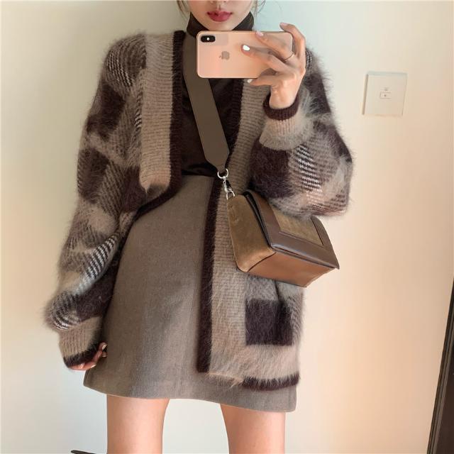 Set Áo Sweater Tay Dài + Chân Váy Ngắn Thời Trang Đường Phố Cho Nữ (Có Bán Lẻ Áo)